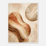 Terracotta Current Framed Poster with White frame