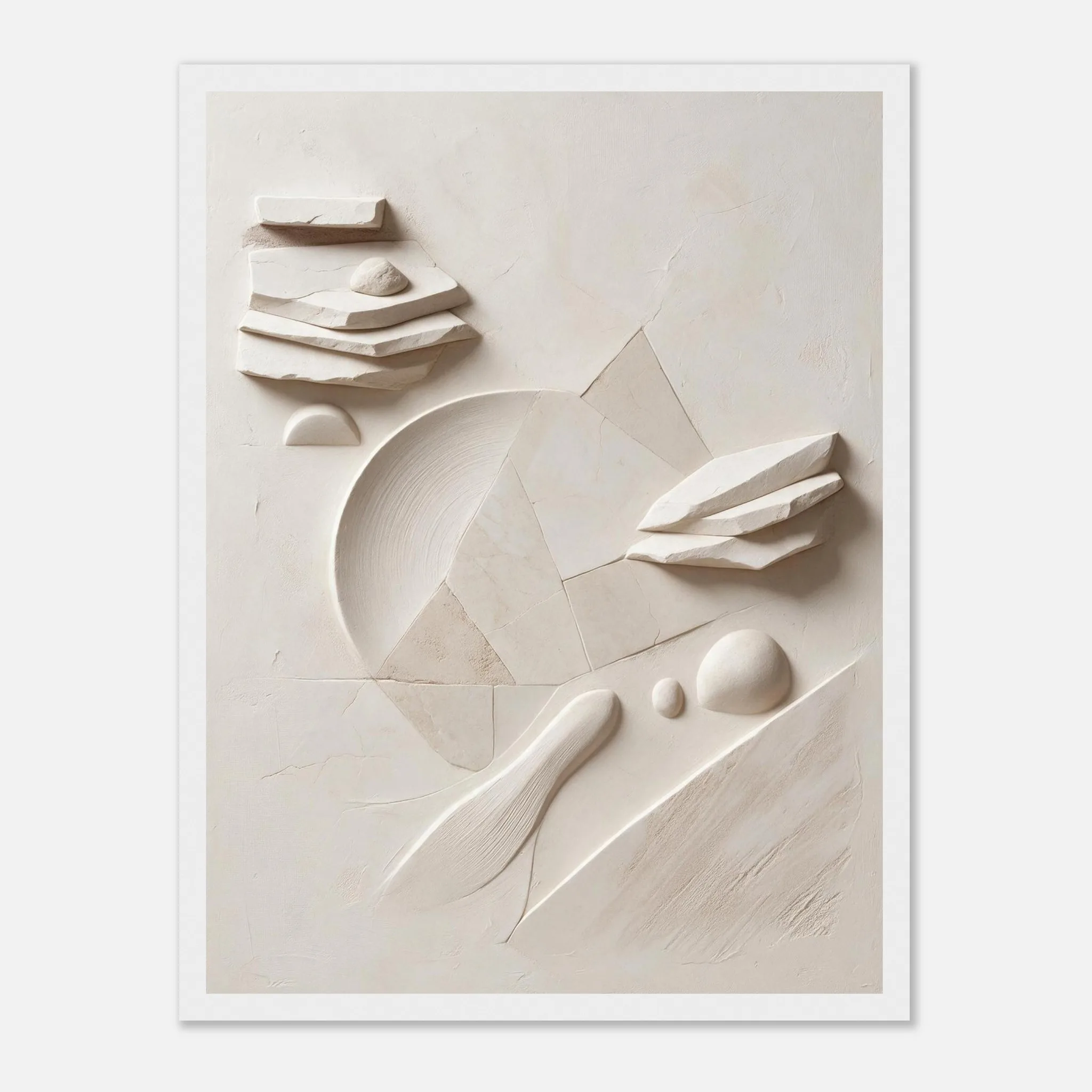 Mineral Ivory Framed Poster with White frame