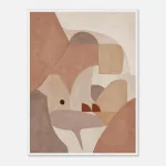 Earth Geometry Framed Poster with White frame