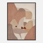 Earth Geometry Framed Poster with Black frame