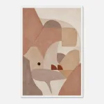 Earth Geometry Framed Poster with White frame
