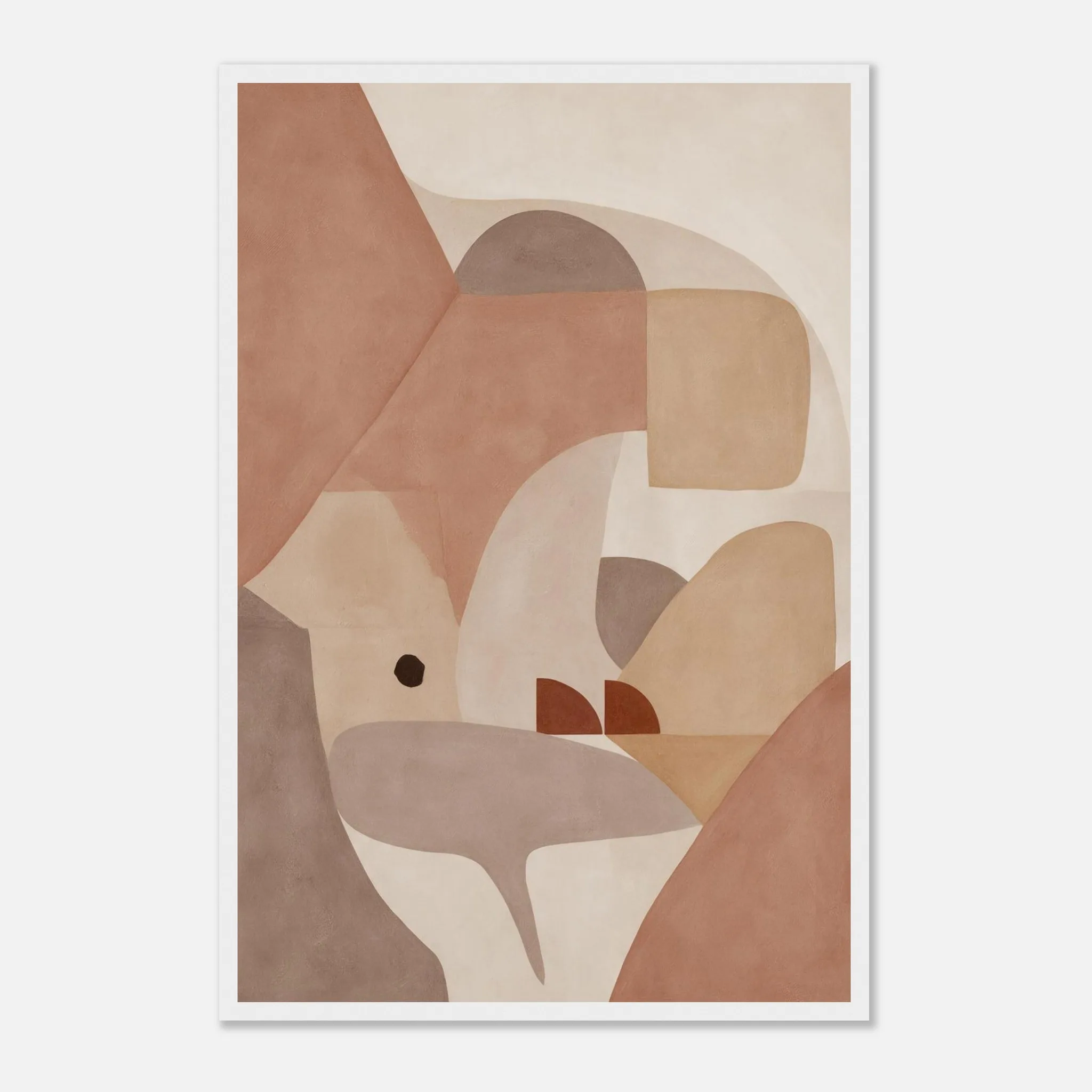 Earth Geometry Framed Poster with White frame