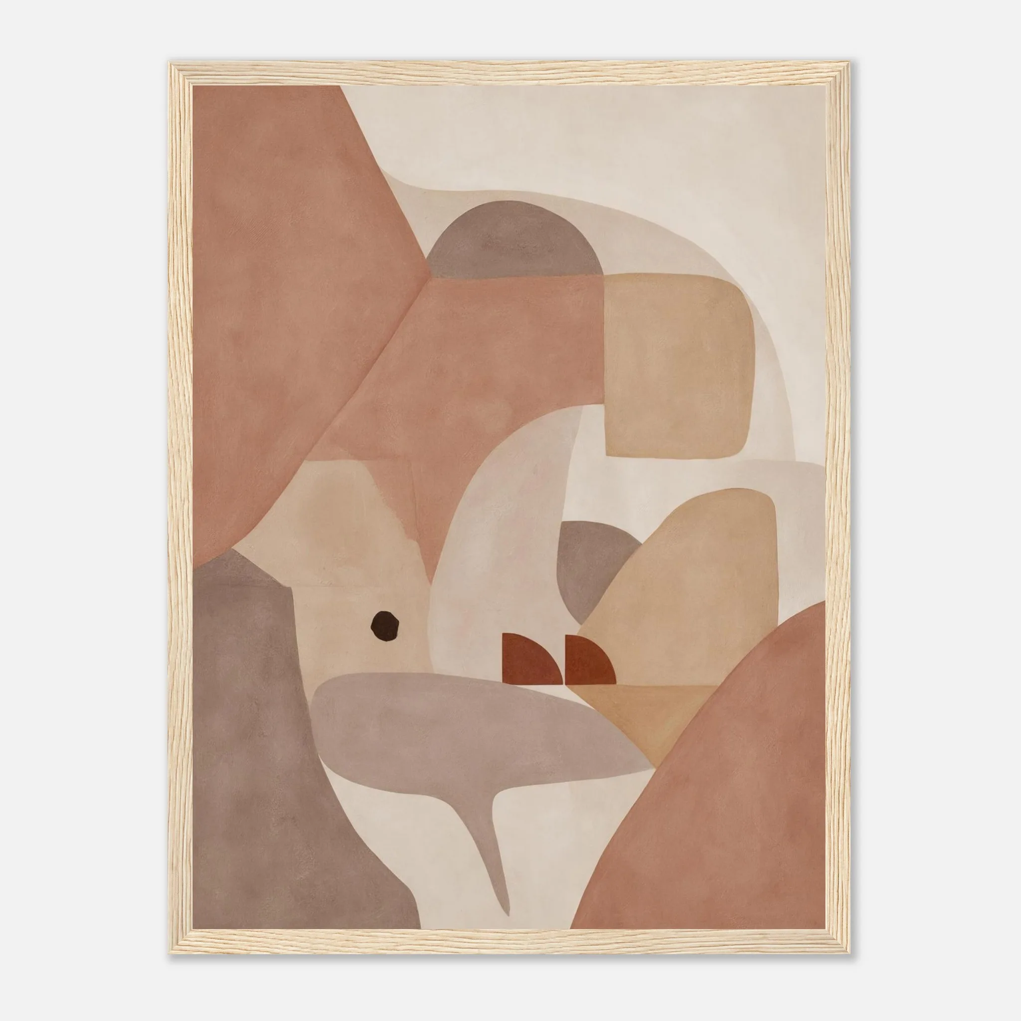 Earth Geometry Framed Poster with Wood frame