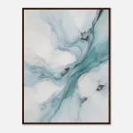 Ocean Stone Framed Poster with Dark wood frame