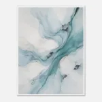 Ocean Stone Framed Poster with White frame