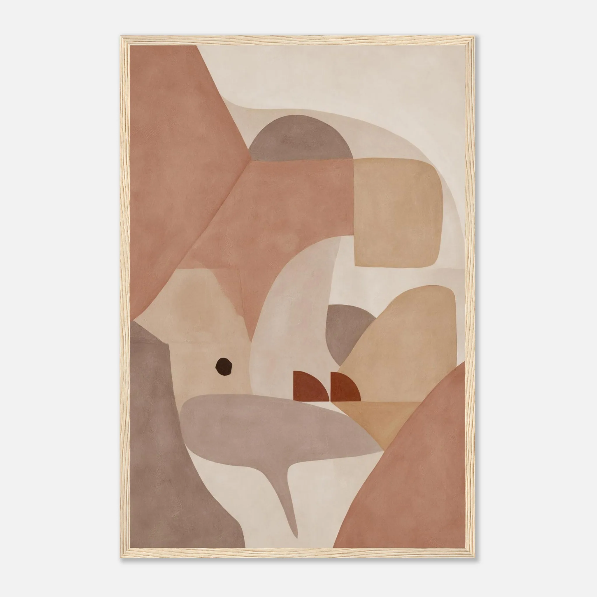 Earth Geometry Framed Poster with Wood frame