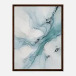 Ocean Stone Framed Poster with Dark wood frame