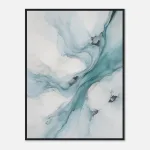 Ocean Stone Framed Poster with Black frame