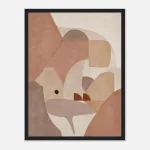 Earth Geometry Framed Poster with Black frame