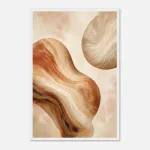 Terracotta Current Framed Poster with White frame