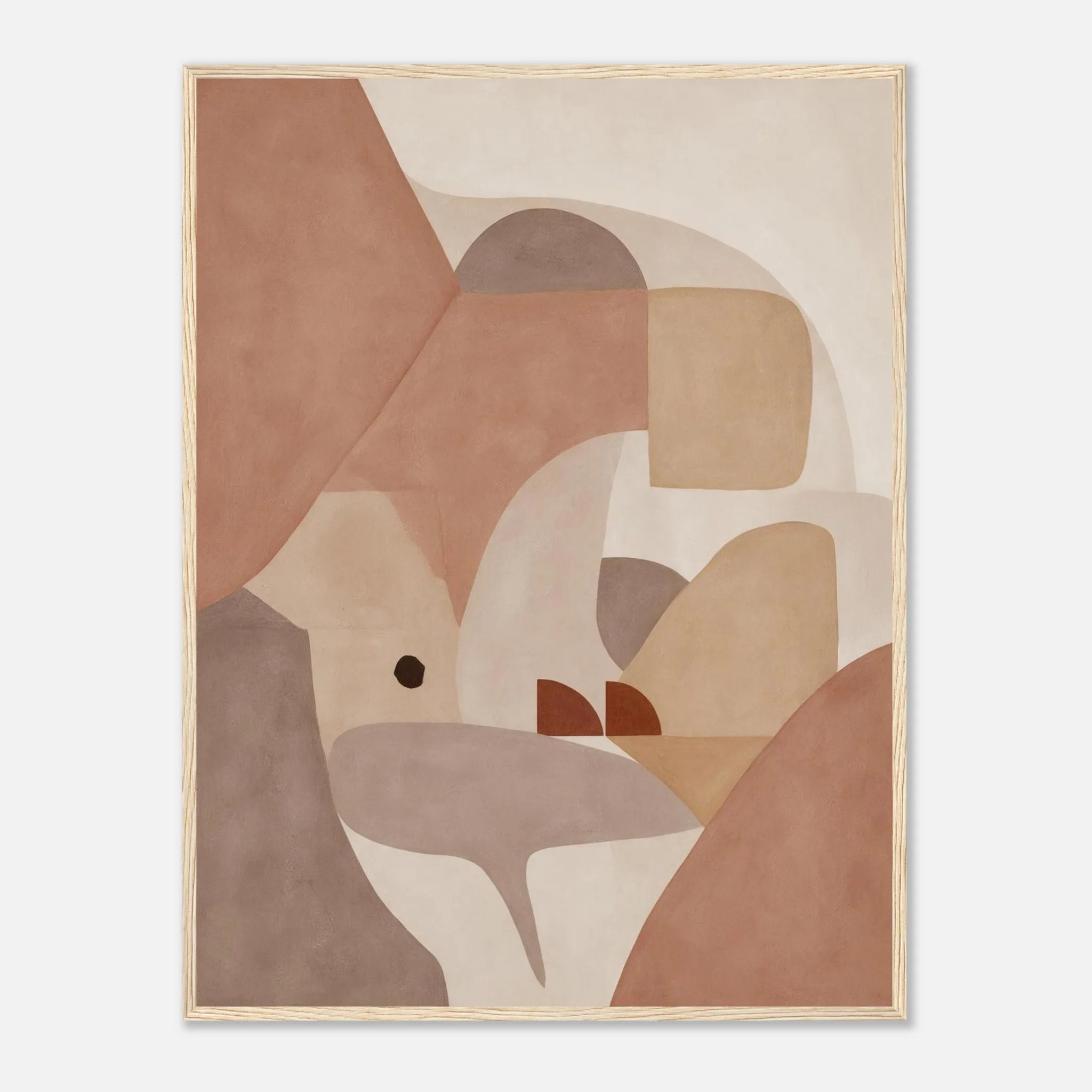 Earth Geometry Framed Poster with Wood frame