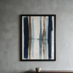 Blue Earth Rhythm framed wall art - black frame lifestyle view