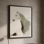 Quiet Equus framed wall art - black frame lifestyle view